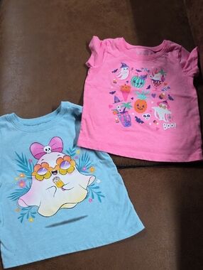 The Children's Place Light Blue & Pink Ghost Graphic Toddler Tee